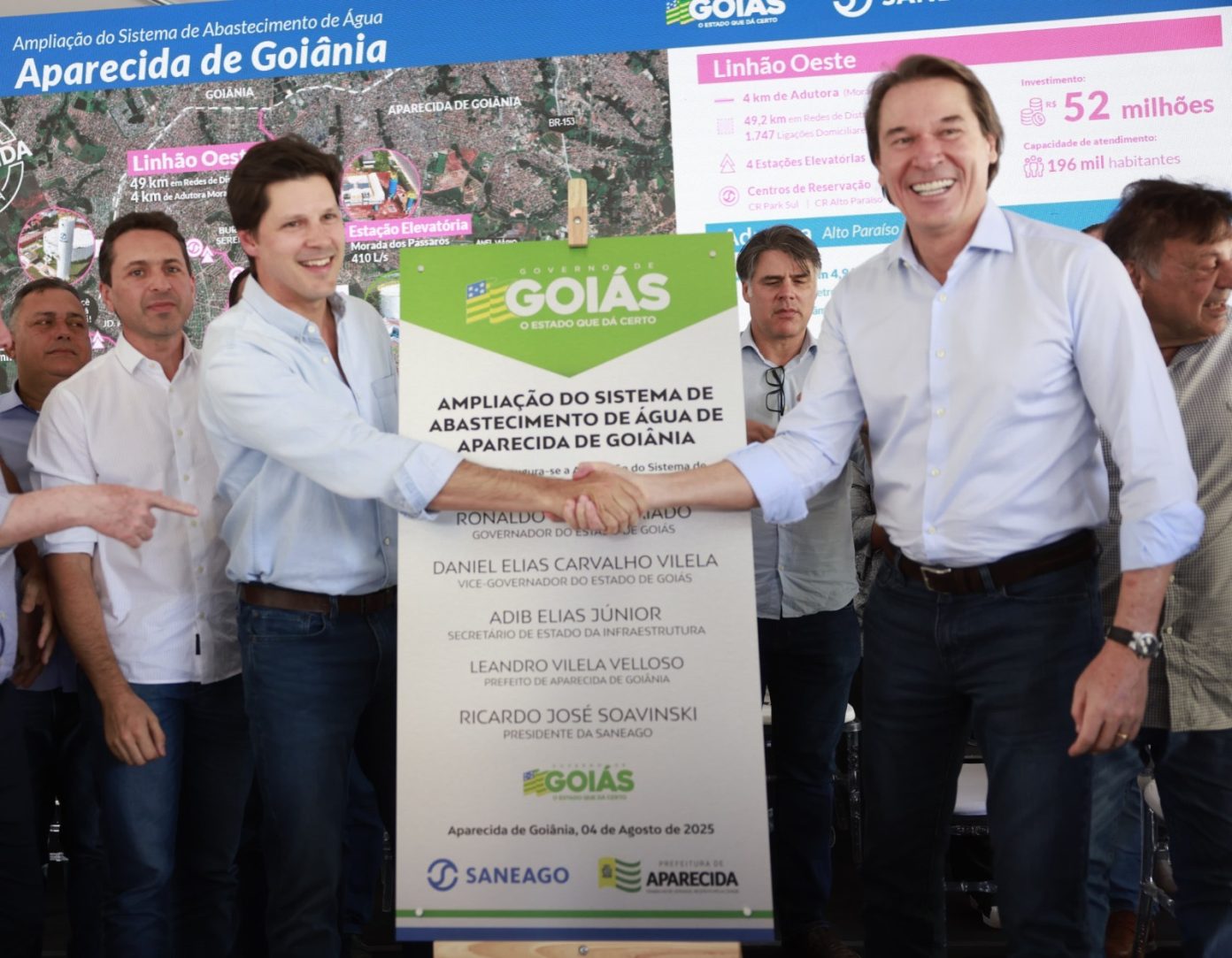 Daniel Vilela entrega obra que vai ampliar fornecimento de água em Aparecida de Goiânia